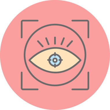 vizyon web simgesi, vektör illüstrasyonu 