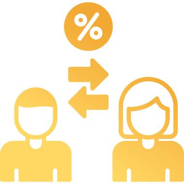 Kişiler Arası Zeka simgesi, vektör illüstrasyonu 