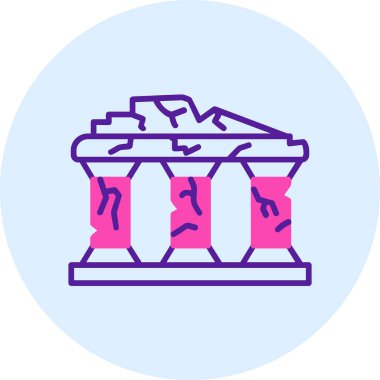 Harabeler. Web simgesi basit illüstrasyon