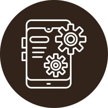 Mobil Ayarlar ikon vektör çizimi