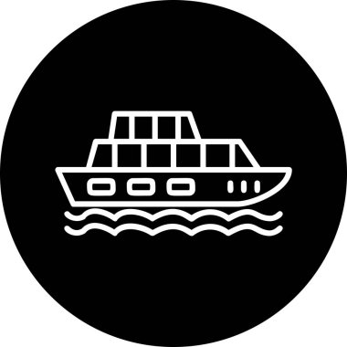 Yolcu gemisi. Web simgesi basit illüstrasyon