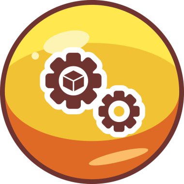 Vitesli ayar simgesi, vektör illüstrasyonu basit tasarım