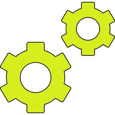Vitesli ayar simgesi, vektör illüstrasyonu basit tasarım