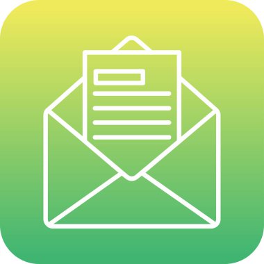 E- posta İş Teklif simgesi vektör illüstrasyonu