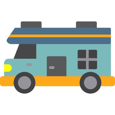 Eğlence aracı simgesi, vektör illüstrasyonu basit tasarım