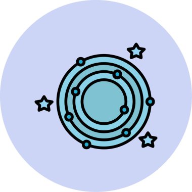 Galaxy web simgesinin vektör illüstrasyonu 