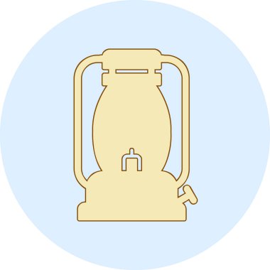 Gaz Lambası simgesinin vektör illüstrasyonu