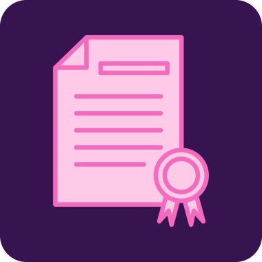 Sertifika. Web simgesi basit tasarım