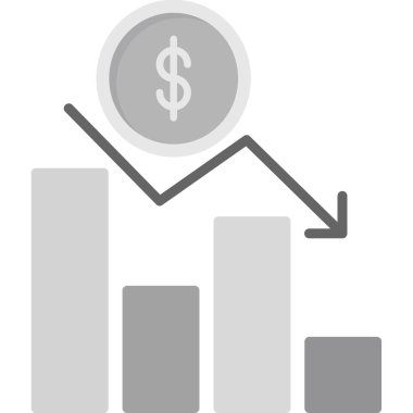 Kayıp grafik simgesi basit tasarımı 