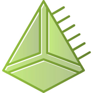 Prizma. Web simgesi basit illüstrasyon                 