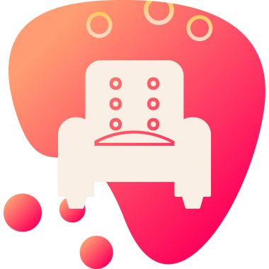 Kol Koltuğu Web simgesi basit illüstrasyon