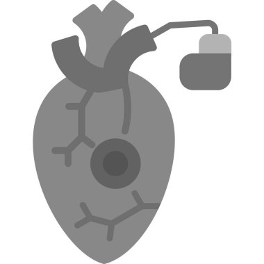 Kalp pili ağ simgesi, vektör illüstrasyonu