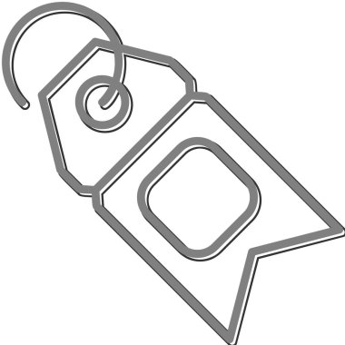 Etiket. Web simgesi basit illüstrasyon