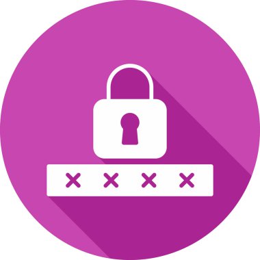 kilit düz simge vektör çizim