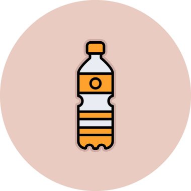 Su şişesi. Web simgesi basit illüstrasyon