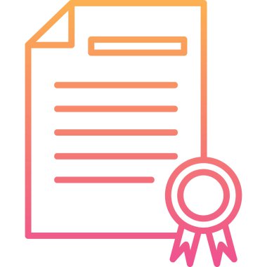 Sertifika. Web simgesi basit tasarım