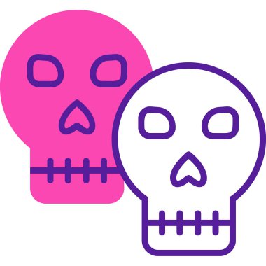 kafatası simgesi vektör illüstrasyonu