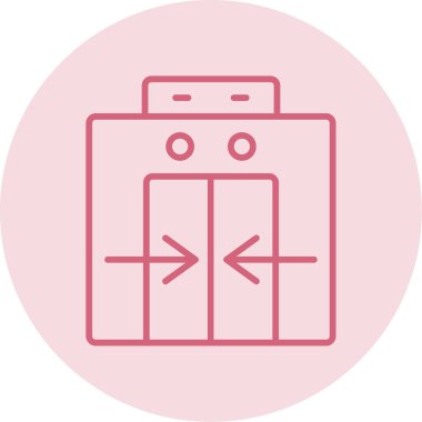 Asansör simgesi, vektör illüstrasyonu basit tasarım