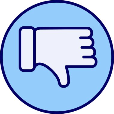 Hoşlanılmayan bir simgenin vektör illüstrasyonu 