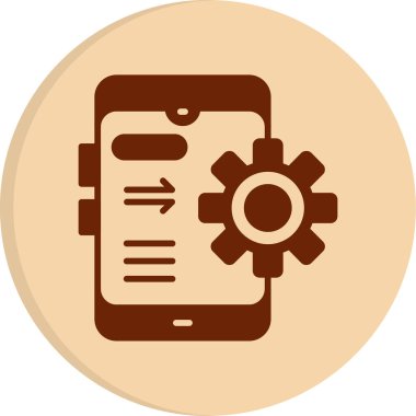 Mobil Ayarlar ikon vektör çizimi