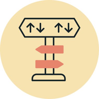 yönler web simgesi basit tasarım 