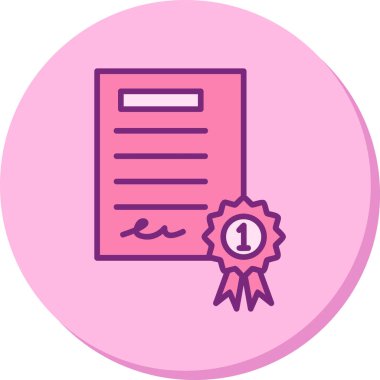 Sertifika. Web simgesi basit tasarım