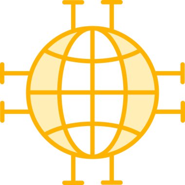 Dünya çapında web simgesi vektör illüstrasyonu               