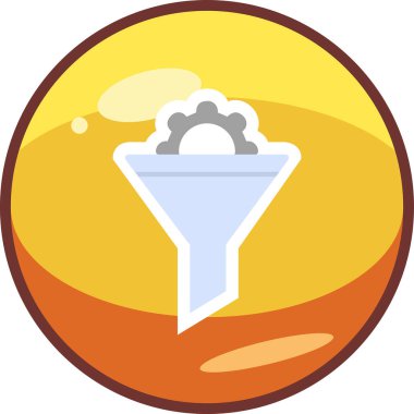 Vektör illüstrasyon Huni ağ simgesi 