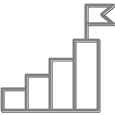 Grafik simgesi vektör illüstrasyonuna ulaşılıyor