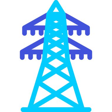 elektrik kulesi simgesi, vektör illüstrasyonu