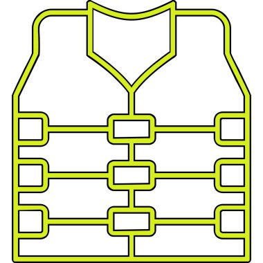 Can yeleği. Web simgesi basit illüstrasyon