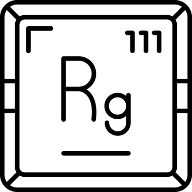 Roentgenium kimyasal element vektör çizimi