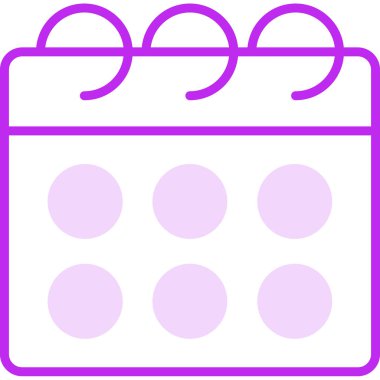 Takvim simgesi, vektör illüstrasyonu basit tasarım