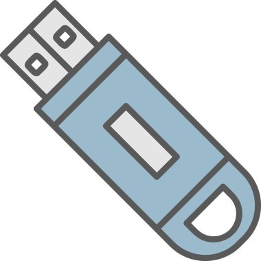 Flash disk simgesi, vektör illüstrasyon tasarımı