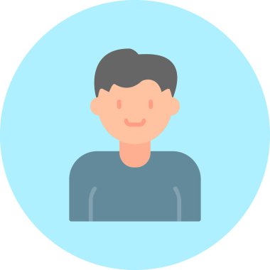 İnsan avatar web simgesi basit illüstrasyon 