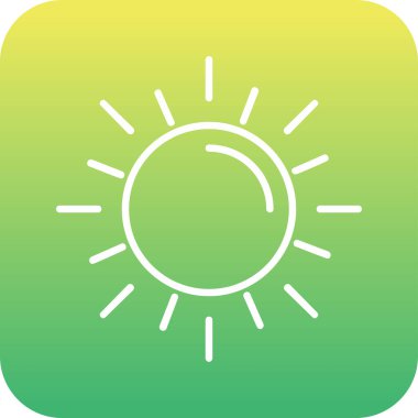 Güneş. Web simgesi basit illüstrasyon 