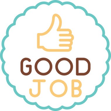 Başparmağı havada iyi iş işareti, vektör illüstrasyonu                