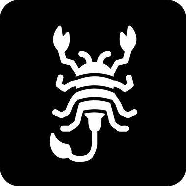 Akrep simgesi, basit vektör illüstrasyonu 