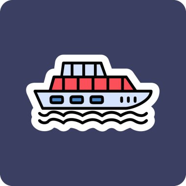 Yolcu gemisi. Web simgesi basit illüstrasyon