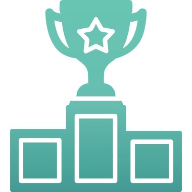 Galibiyet kupa vektör simgesi