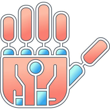 Modern Robotik El simgesinin vektör çizimi           