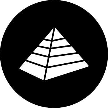 Piramit ağ simgesi vektör illüstrasyonu