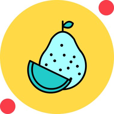  Pomelo web simgesi vektör illüstrasyonu