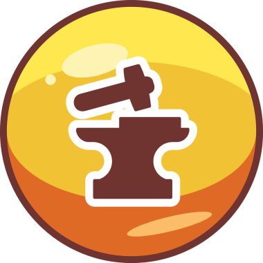 Demirci. Web simgesi basit illüstrasyon          