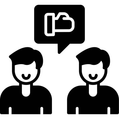 Takım beyin fırtınası fikirleri simgesi, vektör illüstrasyonu basit tasarım