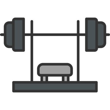 Bench Press simge vektör illüstrasyon tasarımı 