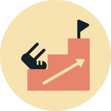 Adımlar web simgesinin vektör illüstrasyonu