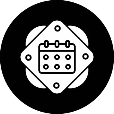 Takvim simgesi, vektör illüstrasyonu basit tasarım
