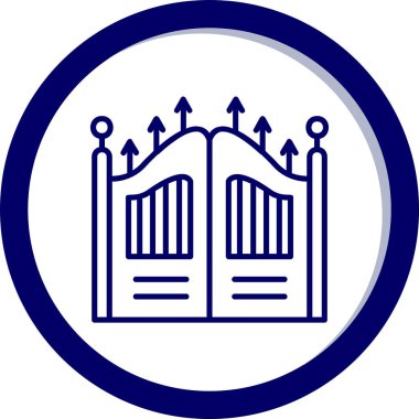 Kapı. Web simgesi basit illüstrasyon