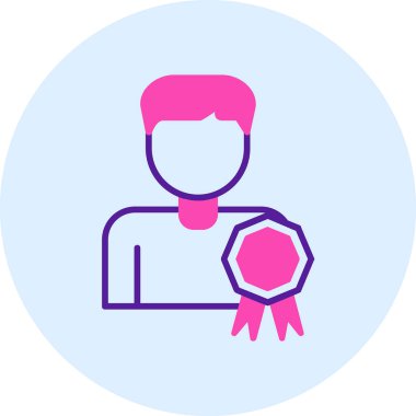 En İyi Çalışan simgesi vektör illüstrasyonu 